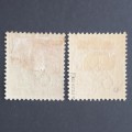 German PO in China - 1898 overprinted - 3pf Brown & 10pf Red - Singles - Unused