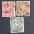 Germany - 1875 Defin Issue `Pfennige` - Selection of singles - Used