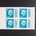 GB King Charles III - 2023 Self-adhesive Booklet - 4 x 1st Class Barcoded Security Machins