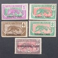 French Colonies `Oubangui -Chari` - 1920`s overprinted - selection of singles - unused