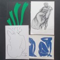 Postcards - Henri Matisse - 4 x unused postcards