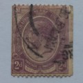 Union - 1921 Defin Issue `KGV` Coil Stamp - 2d Dull Purple - Fine Used