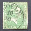 Prussia - 1850 Defin Issue - 4pf Green - Imperf Single - Used