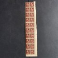 Italy - 1945 Defin Issue - 2l Brown - Marginal Block of 20 - MNH