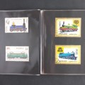 Thematics - Trains from around the world - 84 stamps housed in small folder
