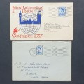 GB QEII - 1957 46th Inter-Parliamentary Union Conference - 2 x FD Covers