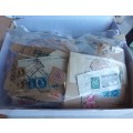 GREAT BRITAIN - BOX FULL OF GREAT BRITAIN STAMPS ON PAPER (6 x PACKETS)