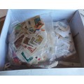 SOUTH WEST AFRICA - BOX FULL OF SOUTH WEST AFRICA STAMPS ON PAPER (2 x PACKETS)