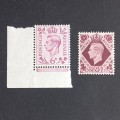 GB KGVI - 1937-47 Defin Issue - 6d Purple & 11d Plum - Singles - MNH