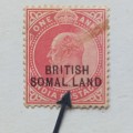 Somaliland Protectorate - 1903 Defin Issue(KEVII) - 1a Carmine with listed error - Used