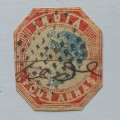 India - 1854 Defin Issue `QV` - 4a Blue & Red - Single - Used