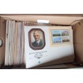 SHOEBOX CONTAINING RSA COVERS 1972-1996 - INCL COMMEMORATIVES AND FLIGHT COVERS