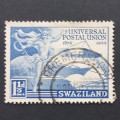 Swaziland - 1949 U.P.U. - 1,5d Blue - Single with fair postmark