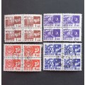 Thematics - Russia - 1966 Defin Issue `Space` - Selection of Blocks of 4 - Used