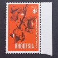 Rhodesia - 1967 Nature Conservation. Fauna & Flora - 4d Wild Gladiolus - Single with error -MNH