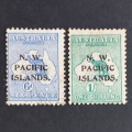 New Guinea - 1915 Defin issue optd `N.W. Pacific Island` - 6d and 1/- in singles