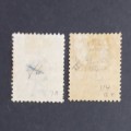 New Guinea - 1915 Defin issue optd `N.W. Pacific Island` - 6d and 1/- in singles