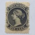 Nova Scotia - 1863 Defin Issue - 1c Black - Single - Unused