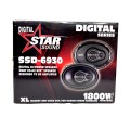 STARSOUND SSD-6930 6X9`` 3-WAY CO-AX SPEAKERS DIGITAL SERIES 1800W 100W RMS
