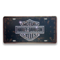 HARLEY-DAVIDSON THEMED REPLICA; EMBOSSED METAL NUMBER PLATE HANGING SIGN - NEW