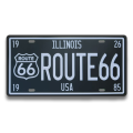 ROUTE 66 AUTHENTIC THEMED REPLICA; EMBOSSED METAL NUMBER PLATE HANGING SIGN - NEW!