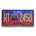 ROUTE 66 CALIFORNIA THEMED - EMBOSSED METAL NUMBER PLATE SIGN -NEW!