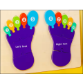 Children Toys-Learning Puzzle- Wooden Feet
