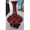 A Chinese red-glazed `sang de boeuf` vase