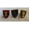 SA ENGINEERS CENTRE'S FOR BERET BADGES- 3 SOLD TOGETHER