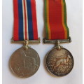 WW2 MEDAL PAIR TO P3435 J.H. OOSTHUIZEN