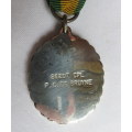 FULL SIZE RHODESIA TERRITORIAL OR RESERVE SERVICE MEDAL,NAMED TO 26207 CPL P.C. DE BRUYNE BASIC QUAL