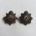 ROYAL ARMY SERVICE CORPS COLLAR BADGE PAIR-1918-1930'S- 2 LUGS