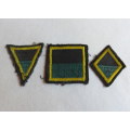 SA INFANTRY CLOTH FORMATION FLASHERS- 3 IN TOTAL