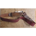 RHODESIA PRISONS -VERY RARE LEATHER BELT WITH BUCKLE-1ST ONE I EVER SEEN OR HAD-EXTENDED LENGTH 104C