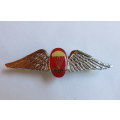 SA PARA FREEFALL INSTRUCTOR CHROME & ENAMEL FULL SIZE WING-WORN FROM THE 1970'S- 2 PINS