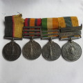 FULL SIZE BOER WAR MEDAL GROUP FOLLOWING-QUEENS SUDAN MEDAL NAMED TO 2893 PTE J CLAYTON 1ST/LINCOLN