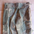 RHODESIAN CAMO TROUSERS SIZE 32 PIPE LENGTH 78CM-DOUBLE STITCHED BACK SIDE-SMALL HOLE AT THE BACK BU