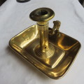 VINTAGE BRASS CANDLE HOLDER 1800'S-EARLY 1900'S