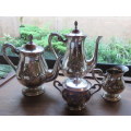 SILVER PLATED TEA & COFFEE SET OF 4