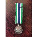 MINIATURE SILVER POLICE SERVICE MEDAL