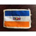 OLD SA FLAG CLOTH BADGE-MEASURES 65X45 MM