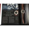 REPLICA OF EGYPTIAN NAVAL COMMANDO WATCH WITH 15 PAGE MAGAZINE HISTORY ON IT