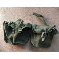 ORIGINAL OLIVE GREEN RHODESIAN KIDNEY POUCHES IN GOOD CONDITION