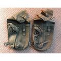 ORIGINAL OLIVE GREEN RHODESIAN AMMO POUCHES X2 IN VERY GOOD CONDITION