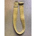 BRITISH 1937 WEBBING PATTERN STABLE BELT-WW2-EXTENDED LENGTH 88CM-BRASS CLIPS & BUCKLES