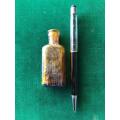 RECTANGULAR BROWN POISON BOTTLE-1800`S-EARLY 1900-SMALL-HEIGHT 75MM