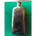 RECTANGULAR BROWN POISON BOTTLE WITH VERTICAL RIBBING-LARGE-MEASURES 17CM-1800`S-EARLY 1900