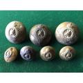 BRASS TUNIC BUTTONS WORN BY THE SA INSTRUCTIONAL CORPS-WW1 PERIOD