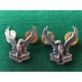 SOUTH WEST AFRICA AIR FORCE ,COLLAR BADGE PAIR,LEFT & RIGHT-PINS INTACT