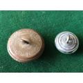 2X BUTTONS WORN BY SA RAILWAYS & HARBOURS PERSONNEL -DIAMETER 25 & 20 MM-1915-1951